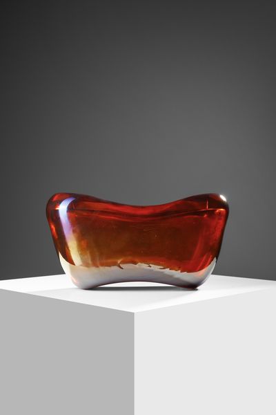 DE SANTILLANA LAURA  (1955 - 2019) : Vaso scultura, Murano  - Asta Asta 451 | DESIGN E ARTI DECORATIVE DEL NOVECENTO - CERAMICHE e VETRI Online - Associazione Nazionale - Case d'Asta italiane