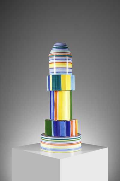 DORAZIO PIERO (1927 - 2005) : Torre di Babele Scultura composta da sei elementi componibili  - Asta Asta 451 | DESIGN E ARTI DECORATIVE DEL NOVECENTO - CERAMICHE e VETRI Online - Associazione Nazionale - Case d'Asta italiane