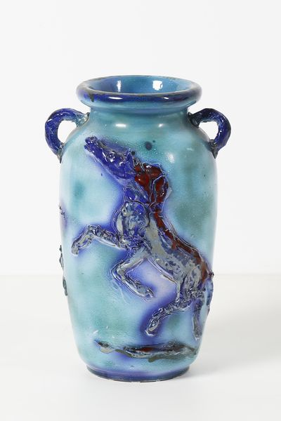 GHERSI UMBERTO  (1913 - 1993) : Vaso biansato con decoro di cavallo a rilievo per Ceramiche San Giorgio, Albisola  - Asta Asta 451 | DESIGN E ARTI DECORATIVE DEL NOVECENTO - CERAMICHE e VETRI Online - Associazione Nazionale - Case d'Asta italiane