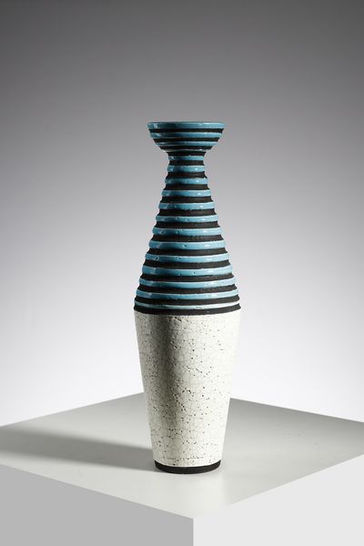 LONDI ALDO (1911 - 2003) : Vaso tornito a mano con decoro a righe orizzontali per Bitossi, Montelupo Fiorentino  - Asta Asta 451 | DESIGN E ARTI DECORATIVE DEL NOVECENTO - CERAMICHE e VETRI Online - Associazione Nazionale - Case d'Asta italiane