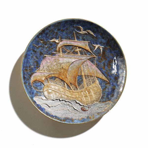 MELANDRI PIETRO  (1885 - 1976) : Piatto decorato a rilievo con veliero, Faenza  - Asta Asta 451 | DESIGN E ARTI DECORATIVE DEL NOVECENTO - CERAMICHE e VETRI Online - Associazione Nazionale - Case d'Asta italiane