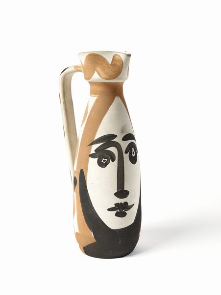 PICASSO PABLO (1881 - 1973) : VISAGE (A.R 288) Brocca per Madoura, Francia  - Asta Asta 451 | DESIGN E ARTI DECORATIVE DEL NOVECENTO - CERAMICHE e VETRI Online - Associazione Nazionale - Case d'Asta italiane