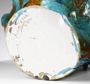 QUATRINI FEDERIGO (1916 - 1991) : Vaso a fazzoletto di forma frastagliata  - Asta Asta 451 | DESIGN E ARTI DECORATIVE DEL NOVECENTO - CERAMICHE e VETRI Online - Associazione Nazionale - Case d'Asta italiane