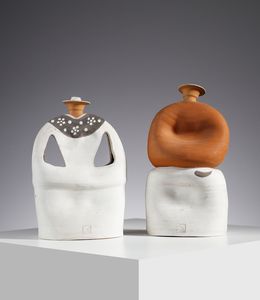 TASCA ALESSIO (1929 - 2020) : Due figure antropomorfe per manifattura di Nove  - Asta Asta 451 | DESIGN E ARTI DECORATIVE DEL NOVECENTO - CERAMICHE e VETRI Online - Associazione Nazionale - Case d'Asta italiane