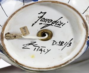 CERAMICHE ZACCAGNINI : Vaso montato a lampada  - Asta Asta 451 | DESIGN E ARTI DECORATIVE DEL NOVECENTO - CERAMICHE e VETRI Online - Associazione Nazionale - Case d'Asta italiane