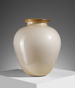 BUZZI TOMASO (1900 - 1981) : attribuito. Vaso per Venini, Murano  - Asta Asta 451 | DESIGN E ARTI DECORATIVE DEL NOVECENTO - CERAMICHE e VETRI Online - Associazione Nazionale - Case d'Asta italiane