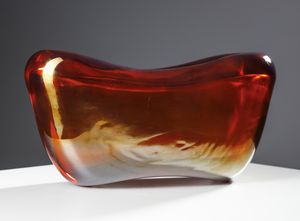 DE SANTILLANA LAURA  (1955 - 2019) : Vaso scultura, Murano  - Asta Asta 451 | DESIGN E ARTI DECORATIVE DEL NOVECENTO - CERAMICHE e VETRI Online - Associazione Nazionale - Case d'Asta italiane