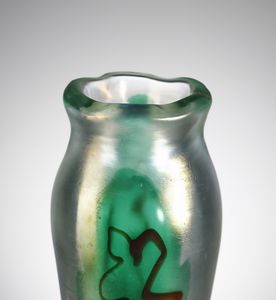 I.V.R. MAZZEGA : attribuito. Vaso a balaustro, Murano  - Asta Asta 451 | DESIGN E ARTI DECORATIVE DEL NOVECENTO - CERAMICHE e VETRI Online - Associazione Nazionale - Case d'Asta italiane