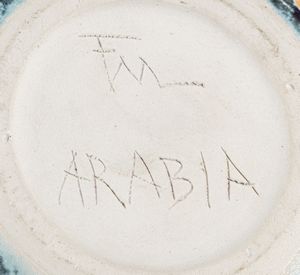 MASCITTI LINDH FRANCESCA (n. 1931) : Vaso per Arabia  - Asta Asta 451 | DESIGN E ARTI DECORATIVE DEL NOVECENTO - CERAMICHE e VETRI Online - Associazione Nazionale - Case d'Asta italiane