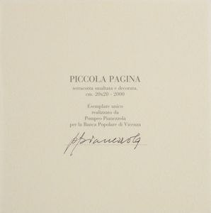 PIANEZZOLA POMPEO (1925 - 2012) : Piccola pigna Formella  - Asta Asta 451 | DESIGN E ARTI DECORATIVE DEL NOVECENTO - CERAMICHE e VETRI Online - Associazione Nazionale - Case d'Asta italiane