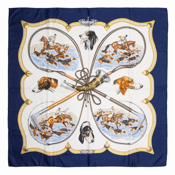 Hermès : Foulard Le Laisser Courre  - Asta Luxury Fashion - Associazione Nazionale - Case d'Asta italiane