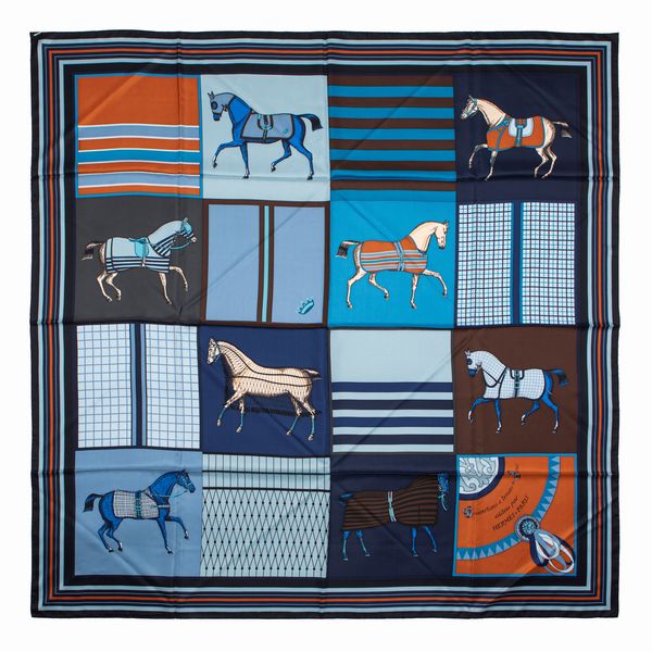 Hermès : Grand Foulard Couvertures et Tenues De Jour  - Asta Luxury Fashion - Associazione Nazionale - Case d'Asta italiane