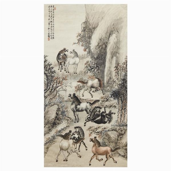 DIPINTO, CINA, DINASTIA QING, SEC. XIX-XX  - Asta Arte Orientale 东方艺术 - Associazione Nazionale - Case d'Asta italiane