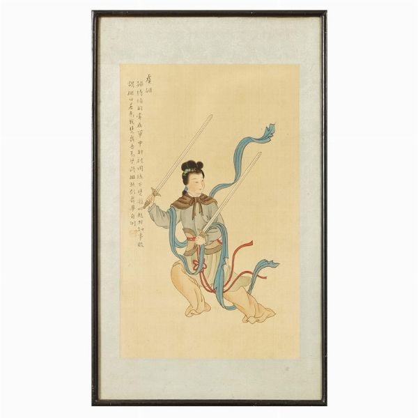 CINQUE DISEGNI, CINA, DINASTIA QING, SEC. XIX  - Asta Arte Orientale 东方艺术 - Associazione Nazionale - Case d'Asta italiane