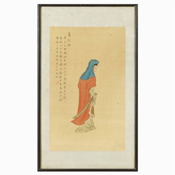 CINQUE DISEGNI, CINA, DINASTIA QING, SEC. XIX  - Asta Arte Orientale 东方艺术 - Associazione Nazionale - Case d'Asta italiane