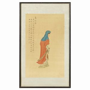 CINQUE DISEGNI, CINA, DINASTIA QING, SEC. XIX  - Asta Arte Orientale 东方艺术 - Associazione Nazionale - Case d'Asta italiane