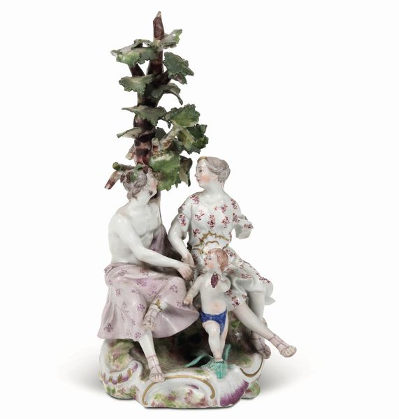 Gruppo<BR>Vienna, Manifattura Imperiale, 1760 circa  - Asta Maioliche e Porcellane da Collezione - Associazione Nazionale - Case d'Asta italiane