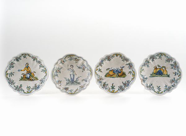 Quattro ciotole.<BR>Lodi, 1740-1750 circa.  - Asta Maioliche e Porcellane da Collezione - Associazione Nazionale - Case d'Asta italiane