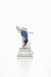 Figurina di Nettuno.<BR>Meissen, 1750 circa.  - Asta Maioliche e Porcellane da Collezione - Associazione Nazionale - Case d'Asta italiane