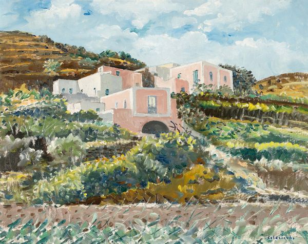 Giovanni Colacicchi : Isola di Ponza  - Asta Arte Moderna e Contemporanea - Associazione Nazionale - Case d'Asta italiane