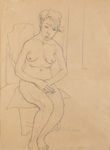 Felice Casorati - Nudo seduto