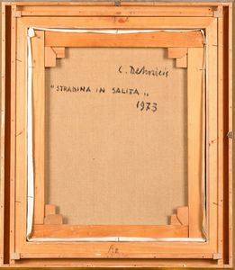 Cristoforo De Amicis : Stradina in salita  - Asta Arte Moderna e Contemporanea - Associazione Nazionale - Case d'Asta italiane