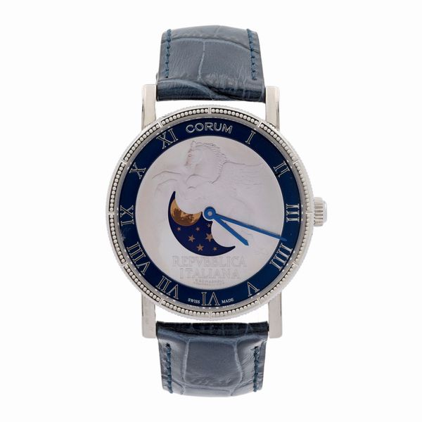 Corum Lunar Pegasus Blue 10 Lire, orologio da polso  - Asta Gioielli e Orologi - Associazione Nazionale - Case d'Asta italiane