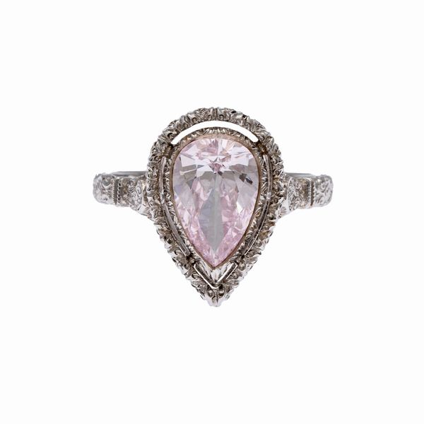 Mario Buccellati anello con diamante naturale rosa  - Asta Gioielli e Orologi - Associazione Nazionale - Case d'Asta italiane