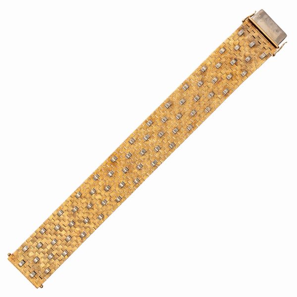 Bulgari bracciale in oro giallo satinato e bianco 18kt  - Asta Gioielli e Orologi - Associazione Nazionale - Case d'Asta italiane