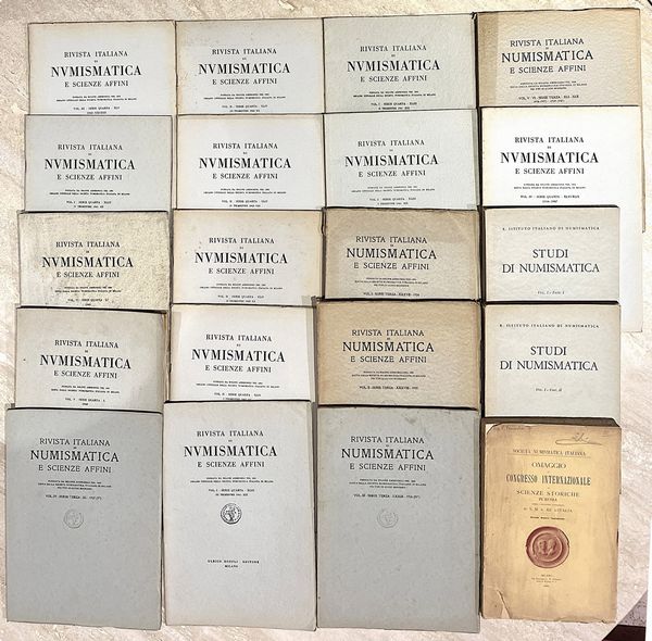 Lotto di 63 riviste. RIVISTA ITALIANA DI NUMISMATICA.  - Asta Numismatica - Associazione Nazionale - Case d'Asta italiane