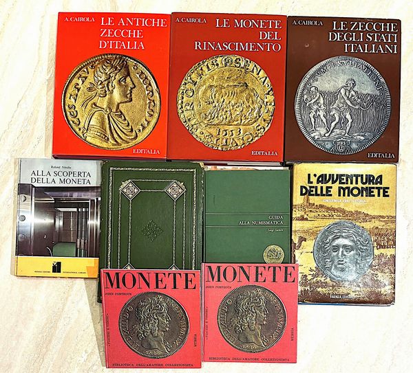 Lotto di nove libri.  - Asta Numismatica - Associazione Nazionale - Case d'Asta italiane