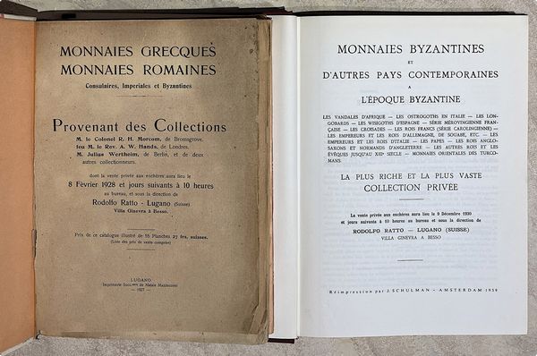 Lotto di due cataloghi. RATTO R.  - Asta Numismatica - Associazione Nazionale - Case d'Asta italiane