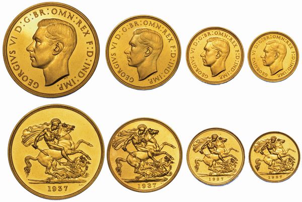 REGNO UNITO. GEORGE VI, 1936-1952. Lotto di quattro monete.  - Asta Numismatica - Associazione Nazionale - Case d'Asta italiane