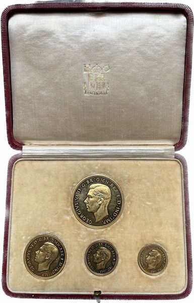 REGNO UNITO. GEORGE VI, 1936-1952. Lotto di quattro monete.  - Asta Numismatica - Associazione Nazionale - Case d'Asta italiane