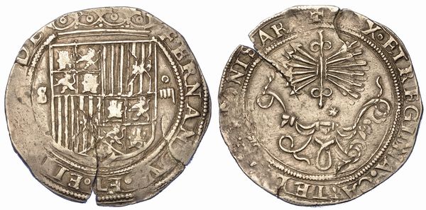 SPAGNA. FERNANDO V E ISABEL I, 1474-1504. 4 Reales.  - Asta Numismatica - Associazione Nazionale - Case d'Asta italiane