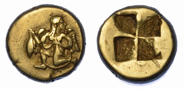 MISIA - CIZICO. Sesto di statere in elettro, 500-475 a.C.  - Asta Numismatica - Associazione Nazionale - Case d'Asta italiane
