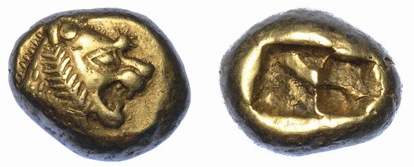 LIDIA - SARDI. Statere in elettro (re incerto prima del 561 a. C.).  - Asta Numismatica - Associazione Nazionale - Case d'Asta italiane