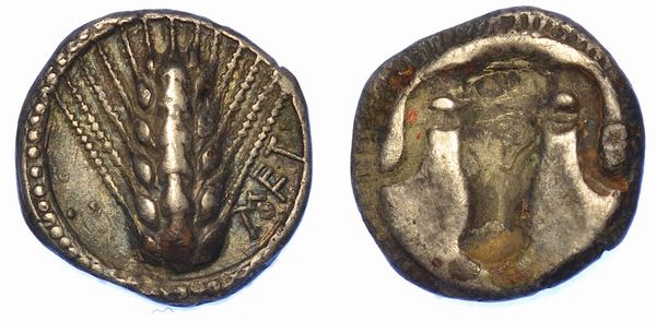 LUCANIA - METAPONTO. Triobolo, VI-inizio V sec. a.C.  - Asta Numismatica - Associazione Nazionale - Case d'Asta italiane