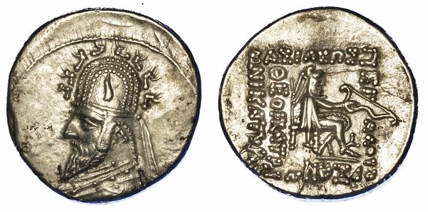 PARTHIA - ARSACIDI. SINATRUKES, 93-69 a.C. Dracma.  - Asta Numismatica - Associazione Nazionale - Case d'Asta italiane