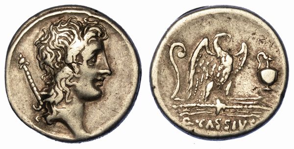 CASSIA. Q. Cassius Longinus, 55 a.C. Denario.  - Asta Numismatica - Associazione Nazionale - Case d'Asta italiane