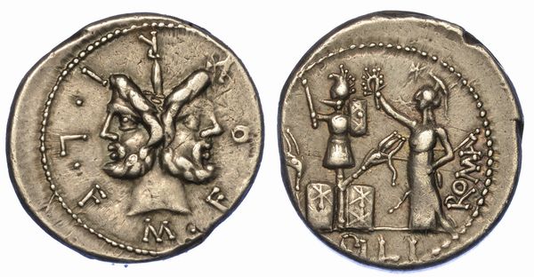 FURIA. M. Furius Philus, 121 a.C. Denario.  - Asta Numismatica - Associazione Nazionale - Case d'Asta italiane