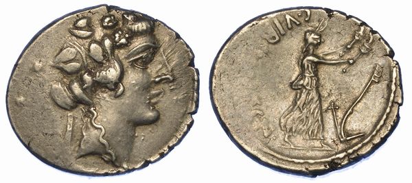 VIBIA. C. Vibius C. f. C. Pansa Caetronianus, 48 a.C. Denario.  - Asta Numismatica - Associazione Nazionale - Case d'Asta italiane