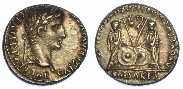 OTTAVIANO AUGUSTO, 27 a.C. - 14 d.C. Denario, anni 2-4 d.C. Lugdunum.  - Asta Numismatica - Associazione Nazionale - Case d'Asta italiane