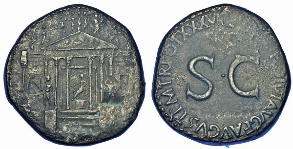 TIBERIO, 14-37. Sesterzio, anni 35-36. Roma.  - Asta Numismatica - Associazione Nazionale - Case d'Asta italiane