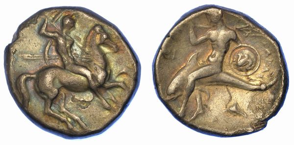 CALABRIA - TARANTO. Nomos, 315-302 a.C.  - Asta Numismatica - Associazione Nazionale - Case d'Asta italiane