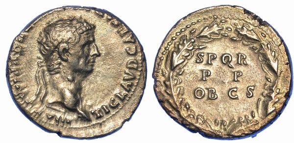 CLAUDIO, 41-54. Denario, anni 46-47. Lugdunum.  - Asta Numismatica - Associazione Nazionale - Case d'Asta italiane