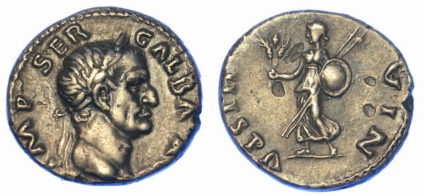 GALBA, 68-69. Denario, luglio 68 - gennaio 69.  - Asta Numismatica - Associazione Nazionale - Case d'Asta italiane