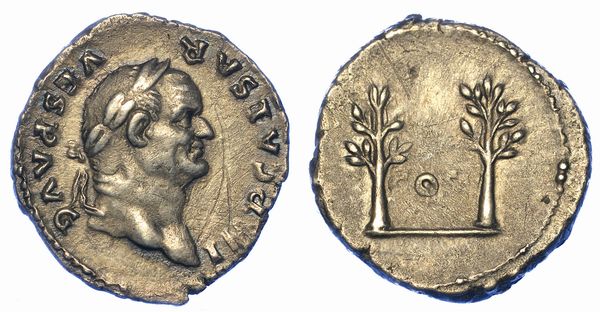 VESPASIANO, 69-79. Denario, anno 74. Roma.  - Asta Numismatica - Associazione Nazionale - Case d'Asta italiane