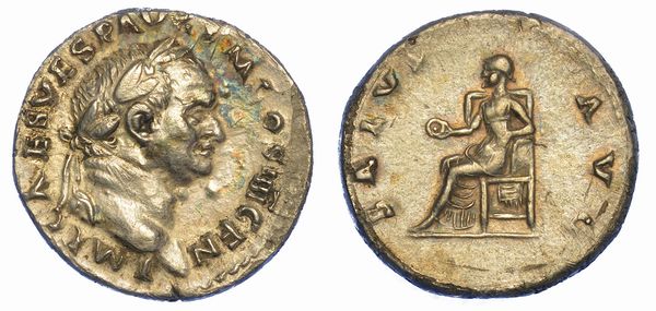 VESPASIANO, 69-79. Denario, anno 73. Roma.  - Asta Numismatica - Associazione Nazionale - Case d'Asta italiane