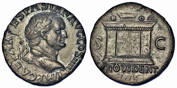 VESPASIANO, 69-79. Asse, anni 77-78. Roma.  - Asta Numismatica - Associazione Nazionale - Case d'Asta italiane